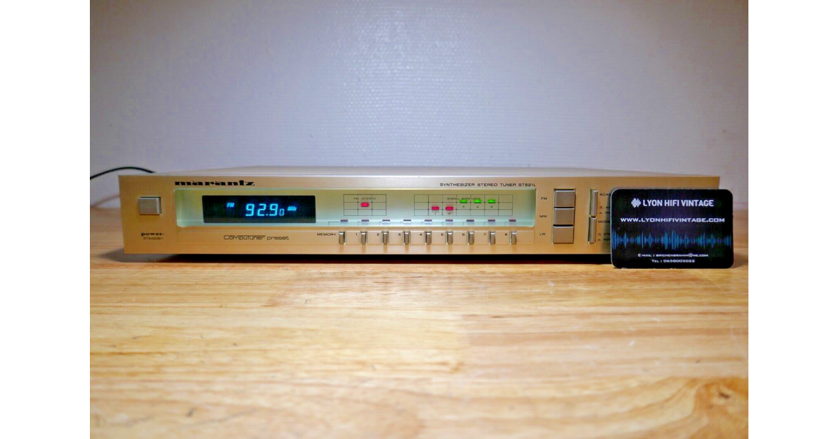 PURE VINTAGE MARANTZ St-521L Tuner Stereo - Fm/Lw/Mw - 1982 - Champagne - Tbe ++ EUR 100,00 - FR